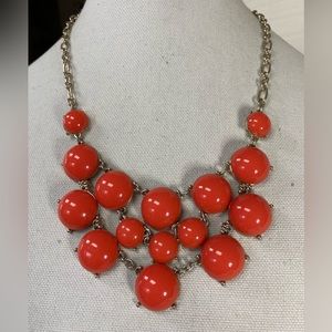Drippy style orange statement necklace